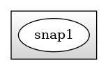 digraph G {
  rankdir=TD;
  compound=true;
  ranksep=1;
  image=svg;

  subgraph cluster_0 {
    shape="square";
    style="filled";
    color="black";
    fillcolor="lightgrey:white";
    gradientangle=90;
    node [style=filled,color=black,fillcolor=white];
    a1 [shape="ellipse",label="snap1"];
  }

}